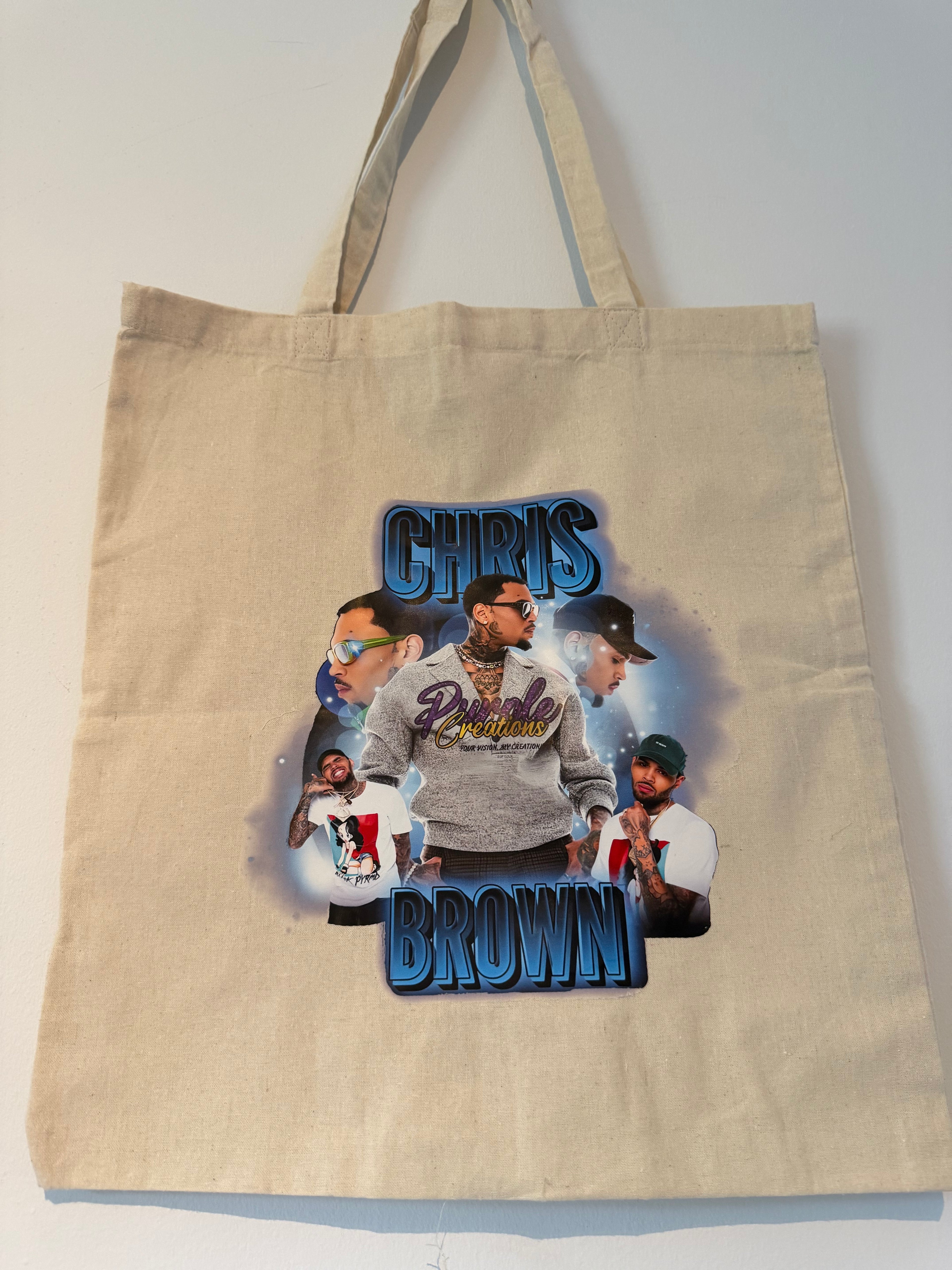 Chris brown tote bag